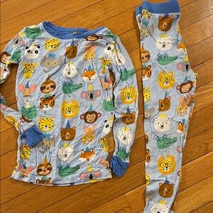 Little Sleepies Party Animal Print Pajamas - Blue